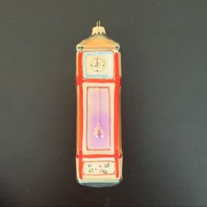 Krebs Glass Grandfather Clock Ornament